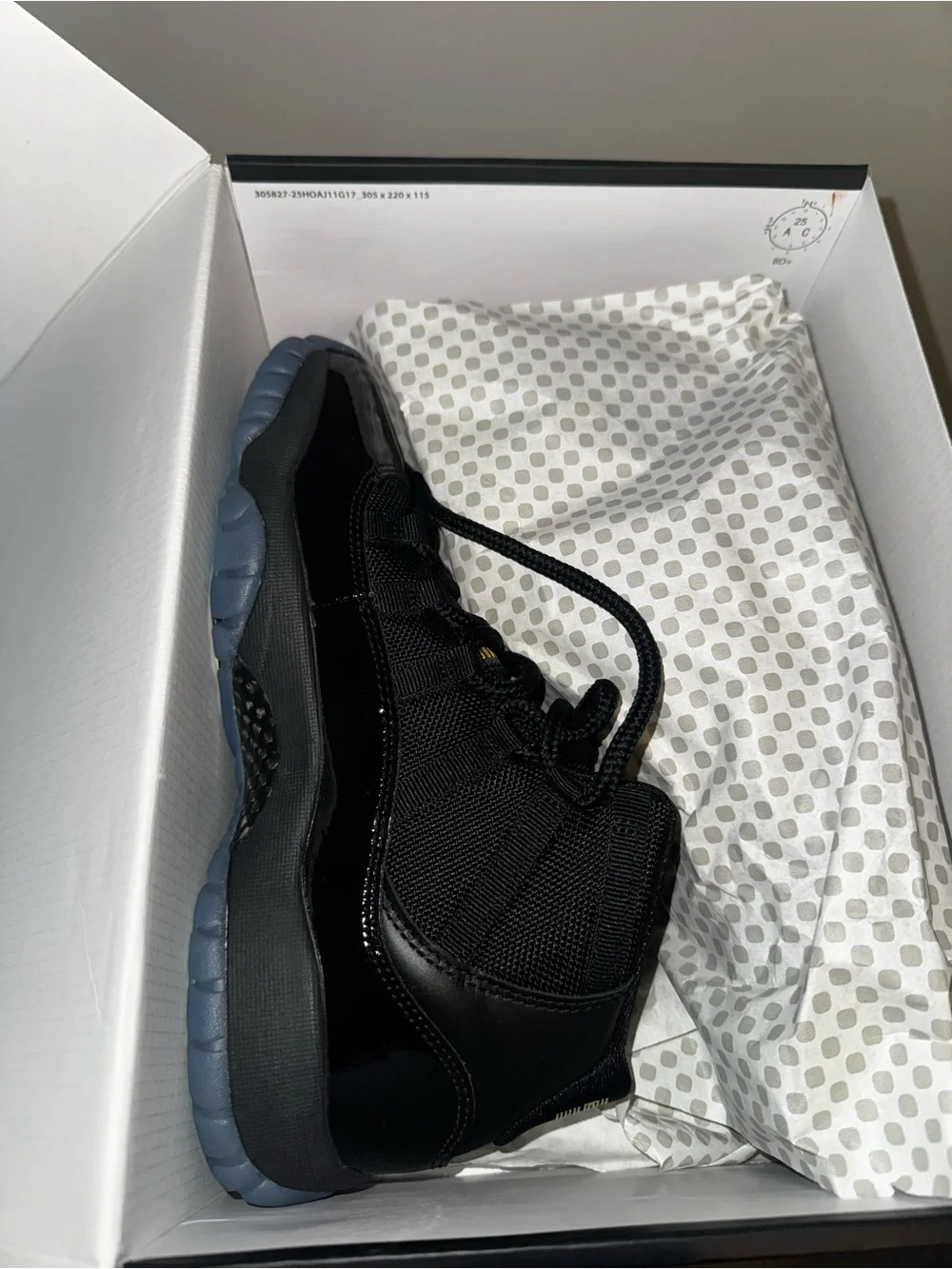 Jordan Kids Black Ice Blue Retro Sneakers